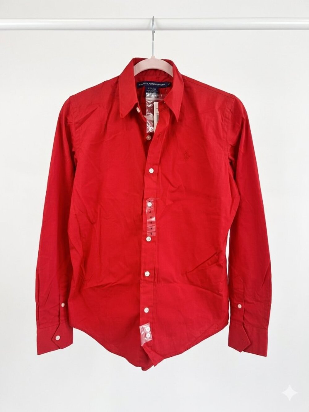 NWT Ralph Lauren Sport Red Long Sleeve Button Down Shirt Size 4 - Picture 3 of 9